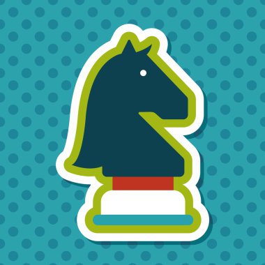 Satranç uzun gölge, eps10 düz simgesiyle