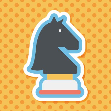 Satranç uzun gölge, eps10 düz simgesiyle