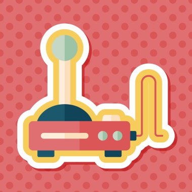 Joystick uzun gölge, eps10 düz simgesiyle