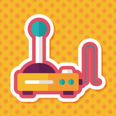 Joystick uzun gölge, eps10 düz simgesiyle