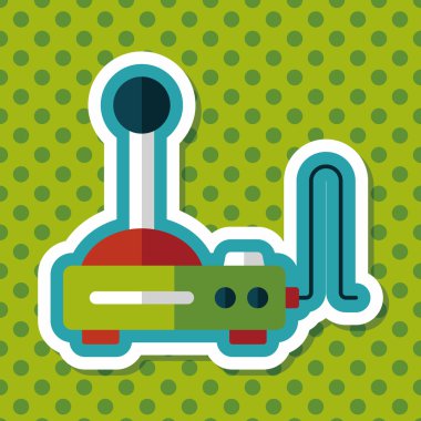 Joystick uzun gölge, eps10 düz simgesiyle