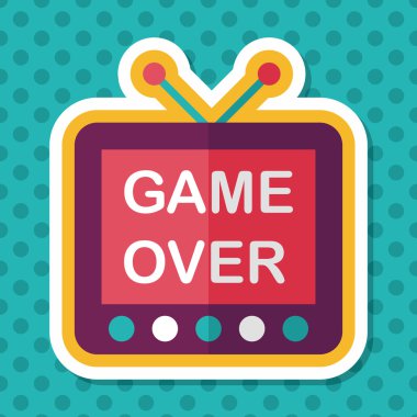 Uzun Gölge, eps10 TV oyun düz simgesiyle