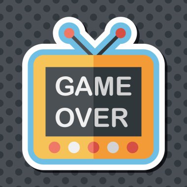 Uzun Gölge, eps10 TV oyun düz simgesiyle