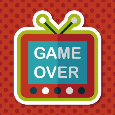 Uzun Gölge, eps10 TV oyun düz simgesiyle