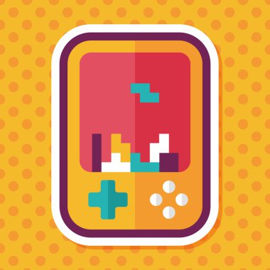 Uzun Gölge, eps10 ile el oyun konsolları düz simgesi