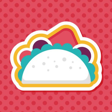 sandviç uzun gölge, eps10 düz simgesiyle