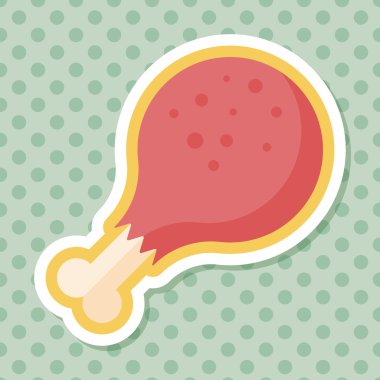 Uzun Gölge, eps10 ile tavuk bacakları düz simgesi