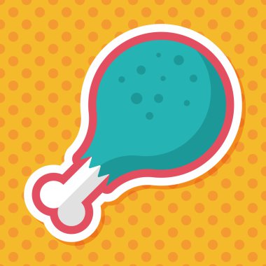 Uzun Gölge, eps10 ile tavuk bacakları düz simgesi