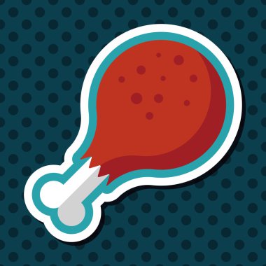 Uzun Gölge, eps10 ile tavuk bacakları düz simgesi