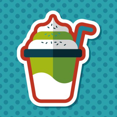 Uzun Gölge, eps10 dondurma düz simgesi