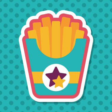 Uzun Gölge, eps10 patates kızartması düz simgesiyle