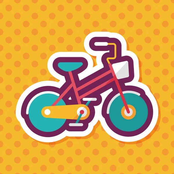 Transporte bicicleta icono plano con sombra larga, eps10 — Vector de stock