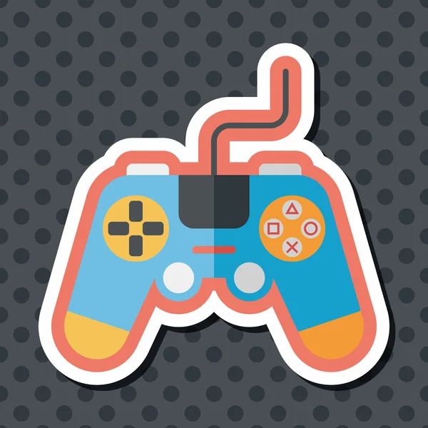 Joystick flat icon with long shadow, eps10 — стоковый вектор