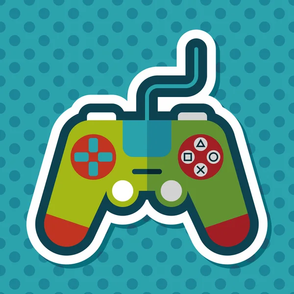 Joystick flat icon with long shadow, eps10 — стоковый вектор