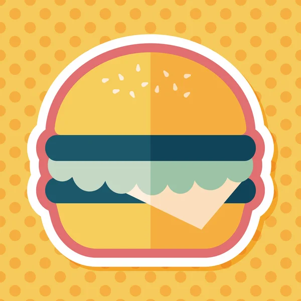 Sandwich flat icon with long shadow,eps10 — Stock Vector