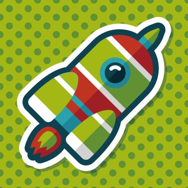 Uzun Gölge, eps10 ile alan roket düz simgesi