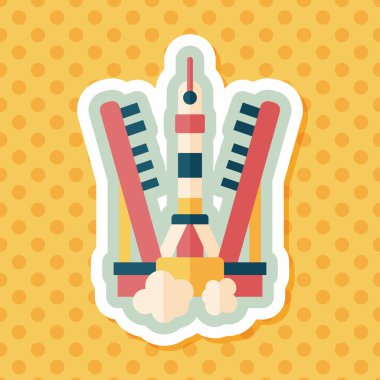 Uzun Gölge, eps10 ile alan roket düz simgesi