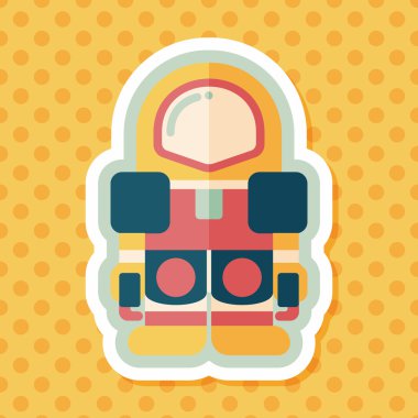 Uzun Gölge, eps10 ile uzay astronot düz simgesi