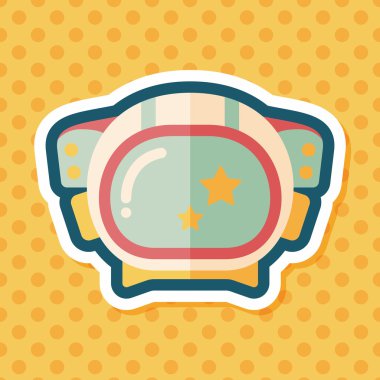 Uzun Gölge, eps10 ile uzay astronot düz simgesi