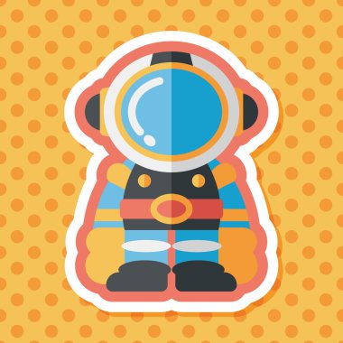 Uzun Gölge, eps10 ile uzay astronot düz simgesi