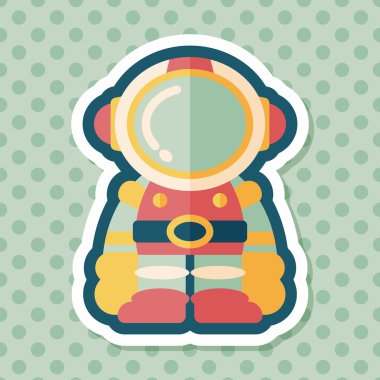 Uzun Gölge, eps10 ile uzay astronot düz simgesi