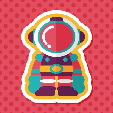 Uzun Gölge, eps10 ile uzay astronot düz simgesi