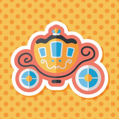 Uzun gölgeli düz bir düğün arabası ikonu, eps10