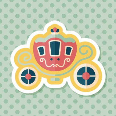 Uzun gölgeli düz bir düğün arabası ikonu, eps10