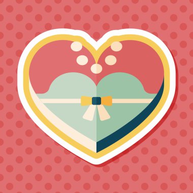 Gelin gelinlik kutu kurabiye uzun düz simgesiyle sh şeklinde