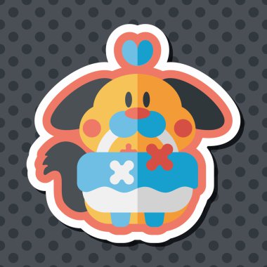 Gelinlik çiçeği düz ikonu, uzun gölge, eps10