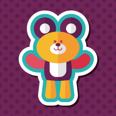 oyuncak ayı uzun gölge, eps10 düz simgesiyle