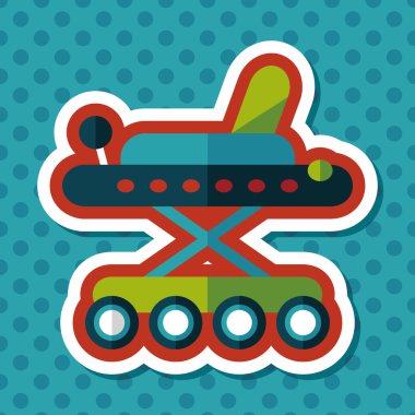 bebeğim walker düz simgesi ile uzun gölge, eps10