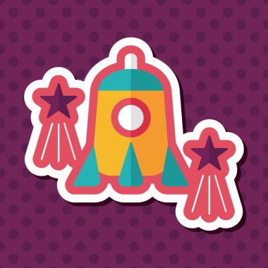 Uzun Gölge, eps10 roket düz simgesi