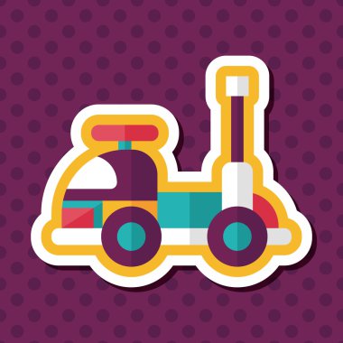 oyuncak araba düz simgesi ile uzun gölge, eps10