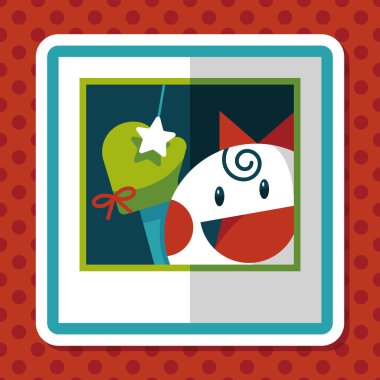 Uzun Gölge, eps10 ile yeni doğan fotoğraf düz simgesi