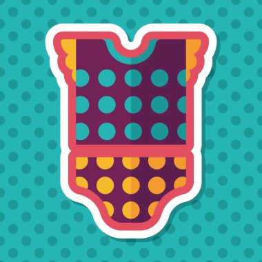 Bebek Giyim uzun gölge, eps 10 düz simgesiyle