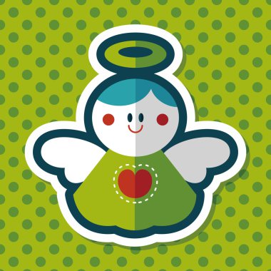 Angel uzun gölge, eps 10 düz simgesi