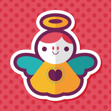 Angel uzun gölge, eps 10 düz simgesi