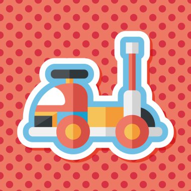 oyuncak araba düz simgesi ile uzun gölge, eps10