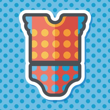 Bebek Giyim uzun gölge, eps 10 düz simgesiyle