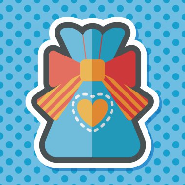 Uzun Gölge, eps10 hediye düz simgesi