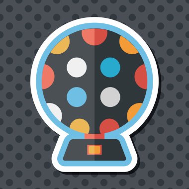 disko ışıkları düz simgesi ile uzun gölge, eps10