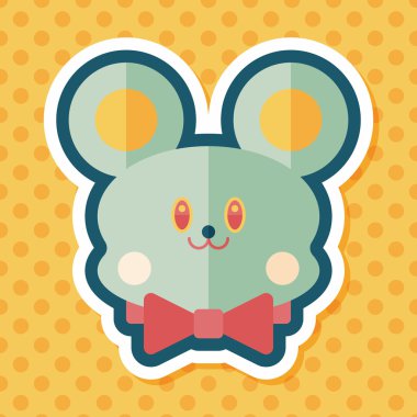 oyuncak ayı uzun gölge düz simgesi