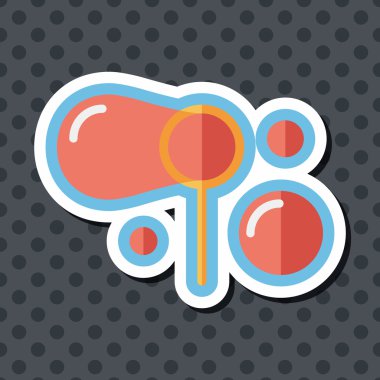 Uzun Gölge, eps10 ile baloncuklar düz simgesi