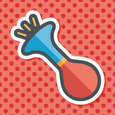 Uzun Gölge, eps10 ile parti boynuz düz simgesi