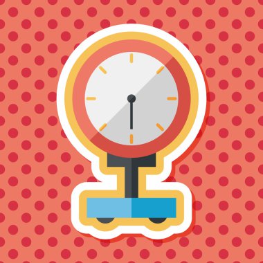 uzun gölge ile ağırlık ölçek düz simgesi