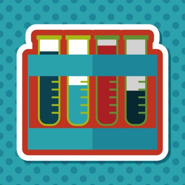 uzun gölge ile tüp düz simgesi