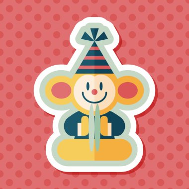 Uzun Gölge, eps10 ile maymun oyuncak düz simgesi