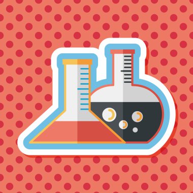 uzun gölge ile tüp düz simgesi