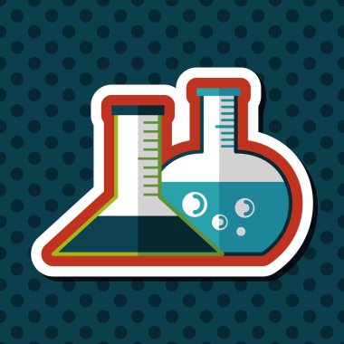 uzun gölge ile tüp düz simgesi